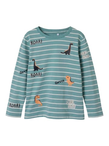 name it Oberteil mit langen Ärmeln in Mineral Blue