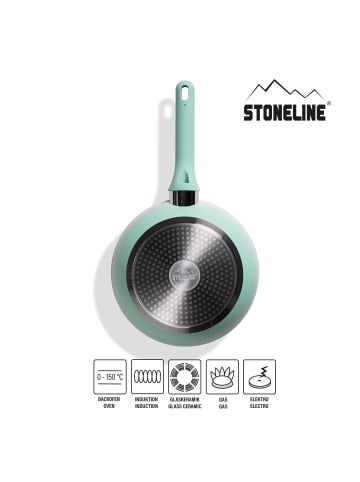 Stoneline Kochgeschirr-Set 11-teilig 18/20/24 | mit Deckeln in Mint
