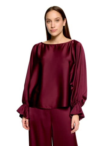 Vera Mont Satin-Bluse mit Fledermausärmeln in Deep Dahlia