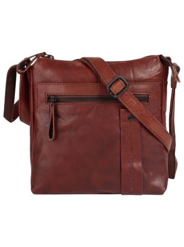 SPIKES & SPARROW Umhängetasche echt Leder in cognac
