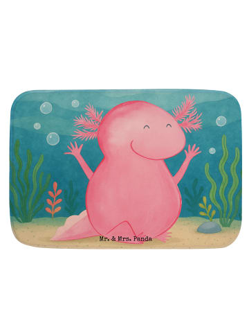 Mr. & Mrs. Panda Duschvorleger Axolotl Hurra Design ohne Spruch in Weiß