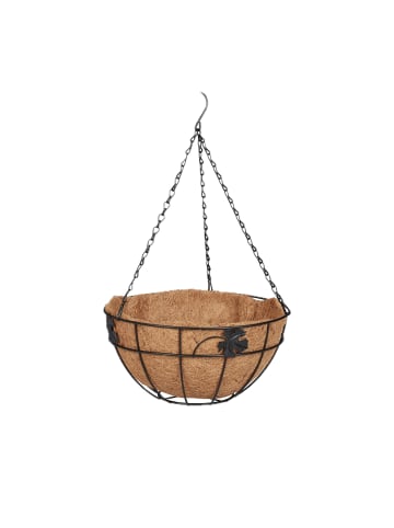 relaxdays 3 x Blumenampel in Braun/ Schwarz - (H)48 x Ø31 cm