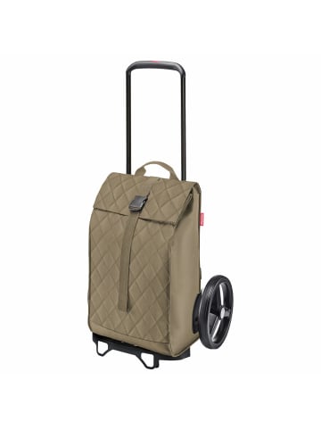 Reisenthel citycruiser - Einkaufstrolley 55 cm (twist maroon) in rhombus olive