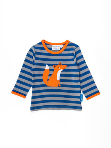 Toby Tiger Langarmshirt mit Fuchs Applikation in blau