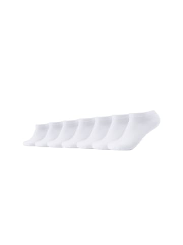 camano Sneakersocken Unisex für Damen und Herren Atmungsaktiv  bequem elastisch hoher Baumwollanteil weicher Bund 7er Pack ca-soft in Weiß