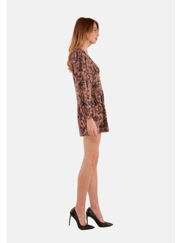 TOOCHE Kleid "Autumn Flowers" in braun