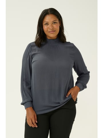 KAFFE curve Langarm-Bluse KCtrudi in Black Oyster