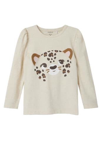 name it Mädchen Longsleeve mit Print in Peyote Melange