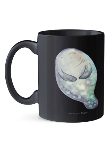 Mr. & Mrs. Panda Geschenktasse Seekuh Happy ohne Spruch in Schwarz