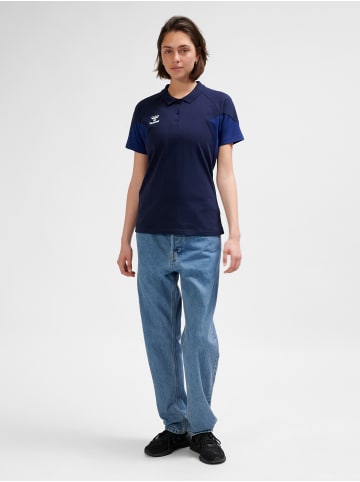 Hummel Polo Raglanärmel Hmltravel Damen in MARINE