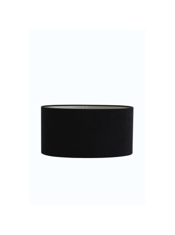 Light & Living Lampenschirm oval Velours - Schwarz - 45x21x22cm