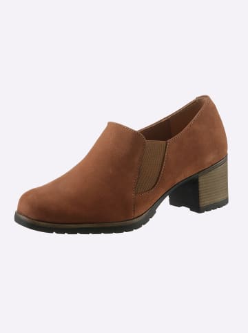 Heine Hochfrontpumps in cognac