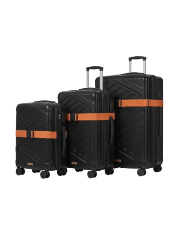 SONGMICS 3er-Set: Koffer Trevo in Schwarz - (B)50 x (H)30 x (T)75 cm