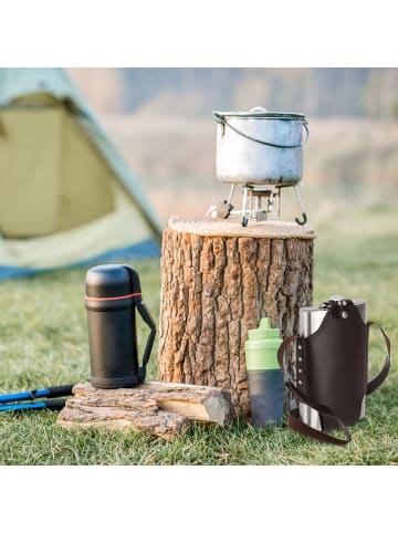 relaxdays 9x Flachmann in Silber - 1,8 l