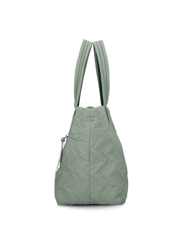 Zwei Cleo Shopper Tasche 42 cm in eucalyptus new