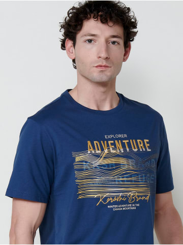KOROSHI Kurzarm-t-shirt. in blau