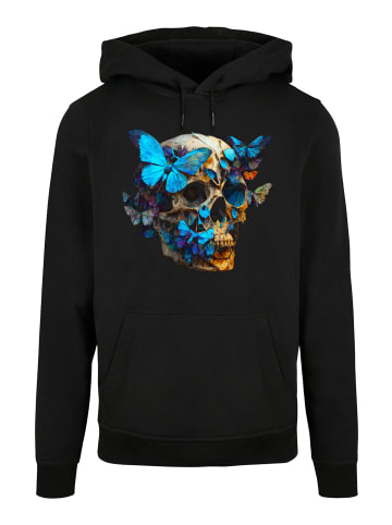 F4NT4STIC Basic Hoodie Schmetterling Skull HOODIE in schwarz