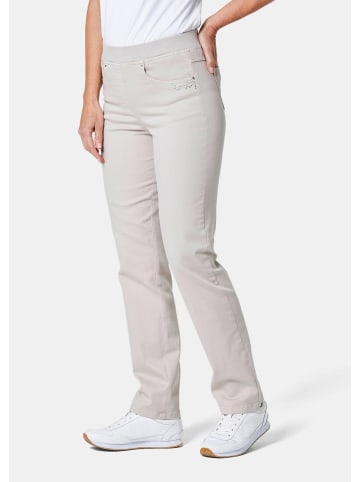 GOLDNER Jeansschlupfhose Louisa in stein