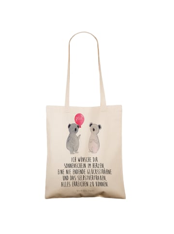 Mr. & Mrs. Panda Tote Bag Koala Luftballon mit Spruch in Creme