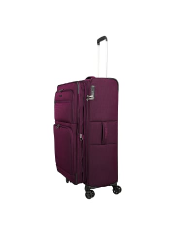 travelite Cubis 4 Rollen Trolley L 83 cm mit Dehnfalte berry