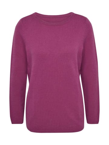 GOLDNER Kaschmirpullover mit U-Boot Ausschnitt in cyclam