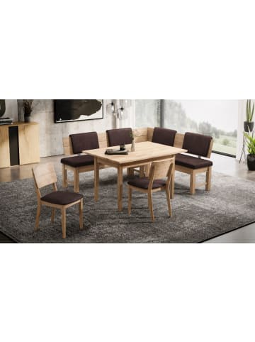 58 aufm Kessel ECKBANKGRUPPE Modern Dyan 2 für 7 Personen Massivholz Wildeiche/Braun