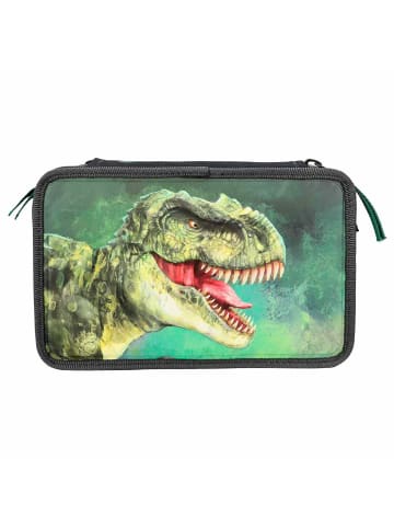 Depesche 3-Fach Federtasche mit 3D Effekt Dino World 20 x 13 cm in grün