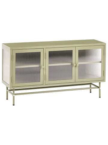 Beliani Vitrine DEVON in Grün - (W) 115 x (H) 64 x (L) 35 cm