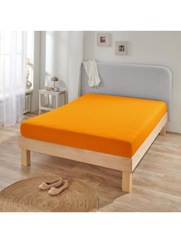 BettwarenShop Spannbettlaken Boxspring in mango