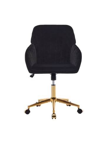 ABRIHOME Buerostuehle in Schwarz ergonomisch höhenverstellbar mit Rückenlehne