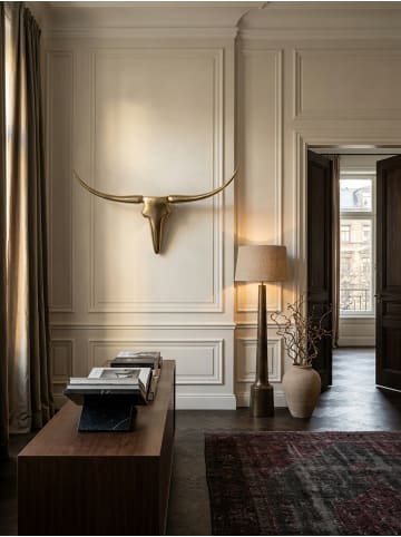 KADIMA DESIGN Deko Geweih Bull M WL1.392 100 cm Aluminium Design Hörner, in Gold