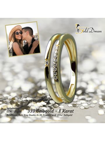 GoldDream 333 Gelbgold - 8 Karat Damen Ringe Double Fingerring  56 (17,8)