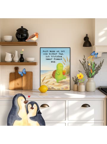 Mr. & Mrs. Panda Bild Schildkröte  Pommes Design mit Spruch in Weiß