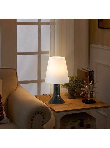 ZMH 2er-Set Tischleuchte E14 in schwarz Moderne Kunststoff