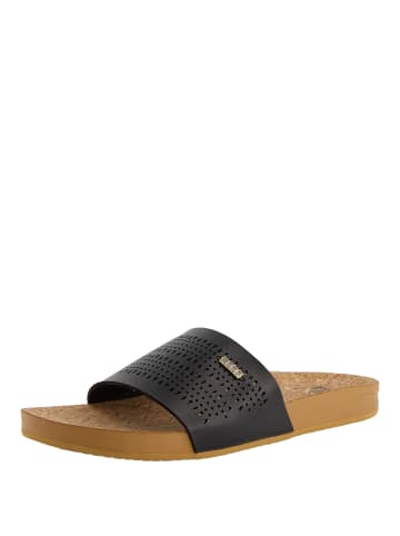 Reef Slipper Cushion Scout Perf in Black/Tan