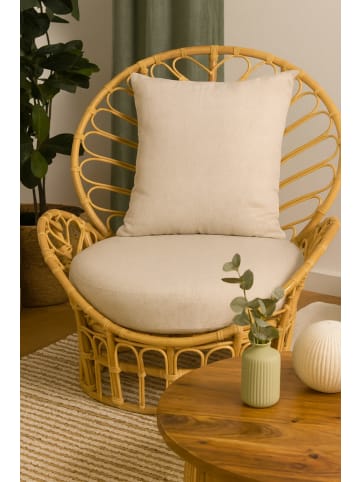 möbel-direkt Rattansessel mit Sitzkissen und Rückenkissen in beige