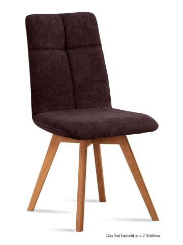 58 aufm Kessel ESSZIMMERSTUHL (2er-Set) Dimut 47x92x60 Eiche geölt/Espresso