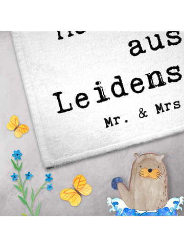 Mr. & Mrs. Panda Gäste Handtuch Handwerker Leidenschaft mit Spruch in Weiß
