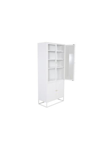 ebuy24 Vitrinenschrank Bakal Weiß 80 x 41 cm