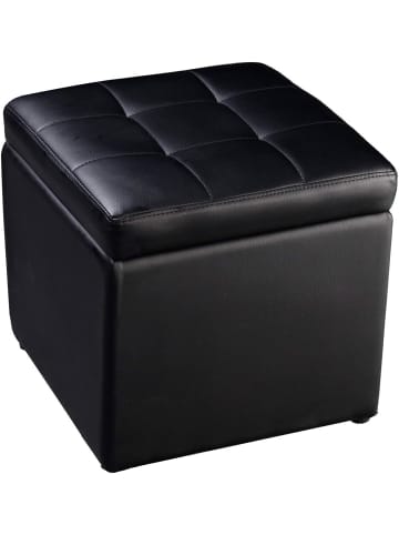 COSTWAY Sitzhocker mit Stauraum in Schwarz