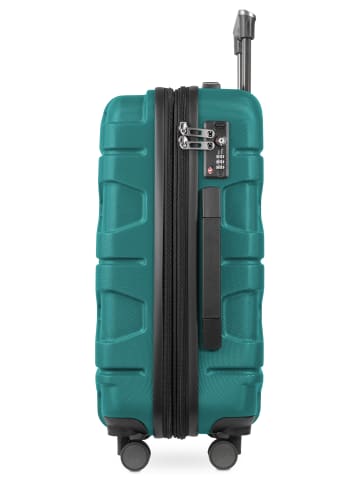 Hauptstadtkoffer X-Kölln Handgepäck Trolley Dehnfalte Carry-On Hardshell TSA 50L in Aquagrün