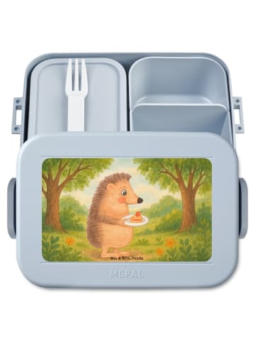 Mr. & Mrs. Panda Brotdose Igel Kuchenstück Design ohne Spruch in Blau Pastell