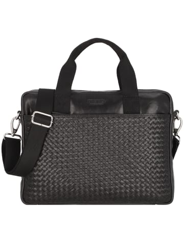 mano Don Luca Aktentasche Leder 37 cm in schwarz