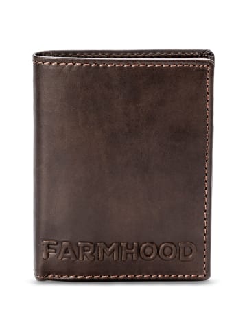 Farmhood Nashville Geldbörse RFID Schutz Leder 10 cm in dark brown