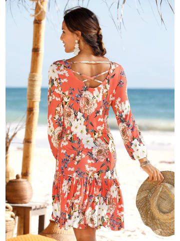 s.Oliver Jerseykleid in koralle-bedruckt