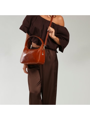 Florence Florence Schultertasche Leder mittellbraun ca. 33cm