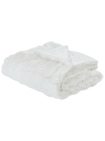 Beliani Kuscheldecke SALKA in Weiß - (W) 150 x (H) 1.5 x (L) 200 cm