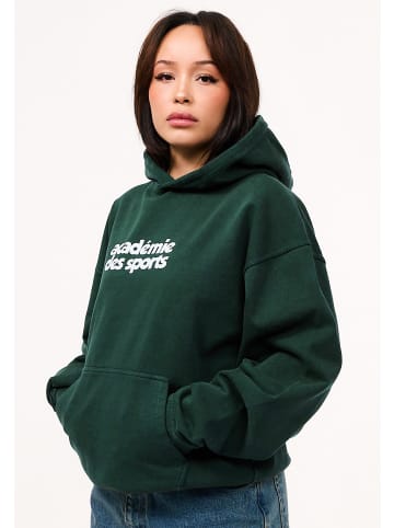 DAILY COTTON Kapuzenpullover - DCPERL Heavy Oversize Blanc Hoodie in Forest Green Washed