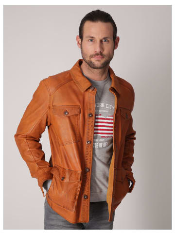 miracle of denim Lederjacke in Cognac