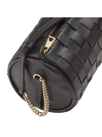 DuDu Abigail Umhängetasche Leder 19.5 cm in black rose